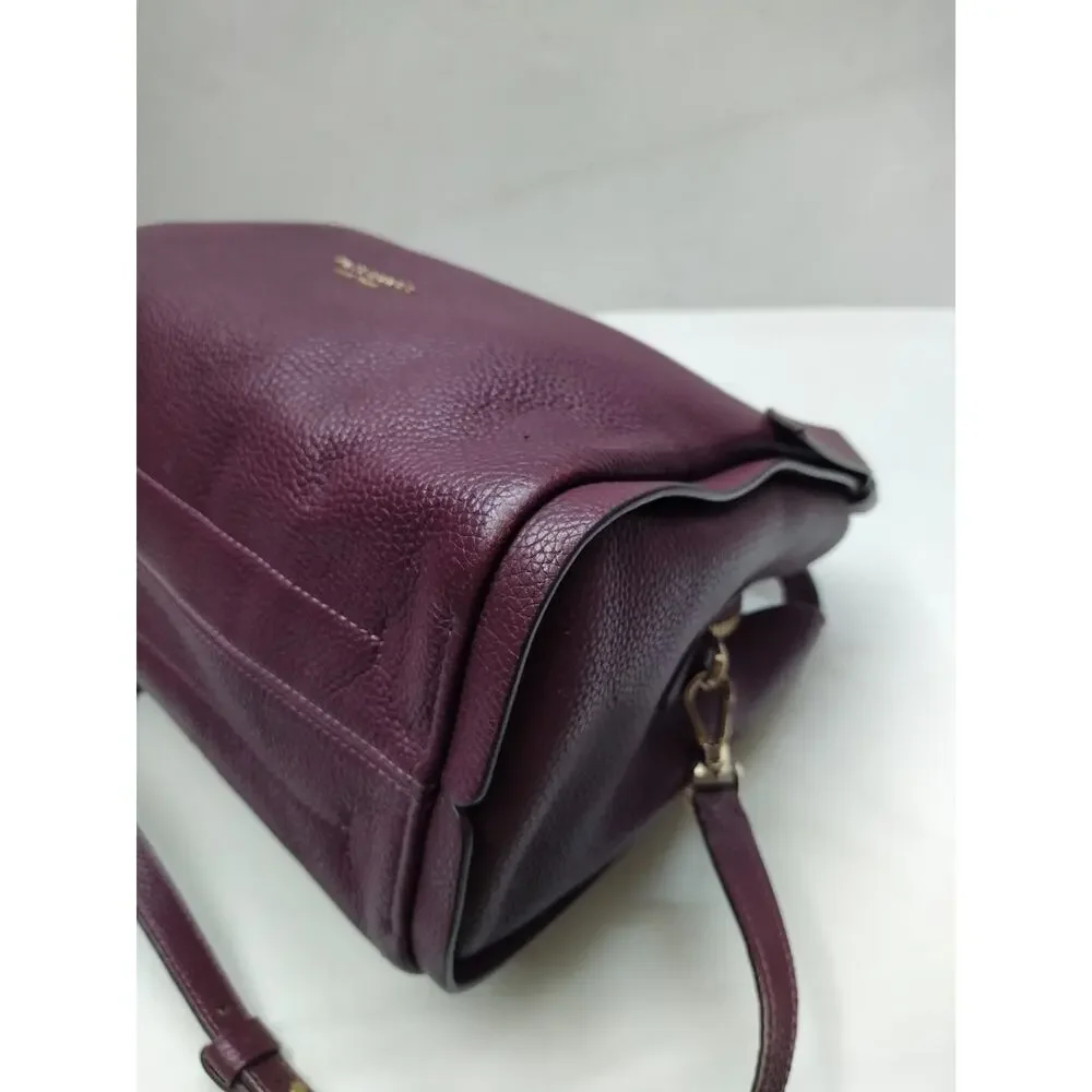 Kate Spade New York Purple Pebbled Leather Double Handles Crossbody Bag